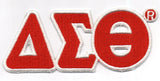 Delta Sigma Theta Connected Greek Letter Patch [Red]