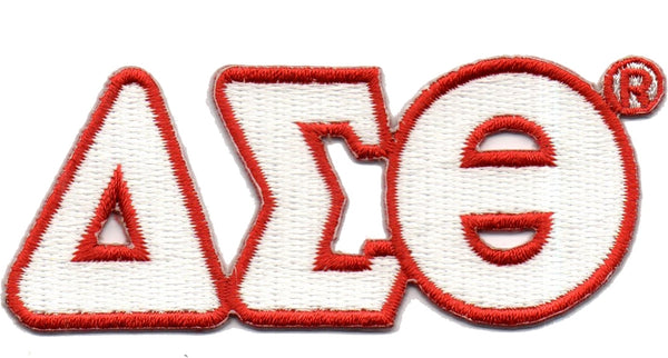 Delta Sigma Theta Connected Greek Letter Patch [White]