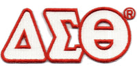 Delta Sigma Theta Connected Greek Letter Patch [White]
