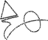 Delta Sigma Theta Small Fun Letters Rhinestone Heat Transfer [Clear]