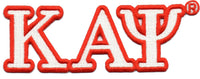 Kappa Alpha Psi Connected Greek Letter Patch [White]