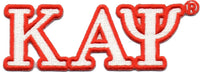 Kappa Alpha Psi Connected Greek Letter Patch [White]