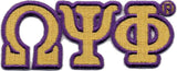 Omega Psi Phi Connected Greek Letter Patch [Old Gold]