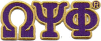 Omega Psi Phi Connected Greek Letter Patch [Purple]
