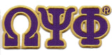 Omega Psi Phi Connected Greek Letter Patch [Purple]