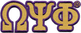 Omega Psi Phi Connected Greek Letter Patch [Old Gold]