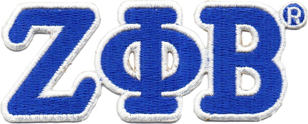 Zeta Phi Beta Connected Greek Letter Patch [Blue]