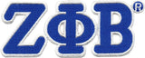 Zeta Phi Beta Connected Greek Letter Patch [Blue]