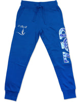 Big Boy Zeta Phi Beta Divine 9 S2 Sequin Womens Jogger Sweatpants [Royal Blue]