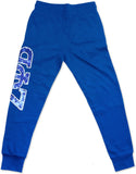 Big Boy Zeta Phi Beta Divine 9 S2 Sequin Womens Jogger Sweatpants [Royal Blue]