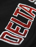 Big Boy Delta Sigma Theta Divine 9 S2 Sequin Womens Jogger Sweatpants [Black]