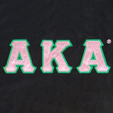 Alpha Kappa Alpha Ladies Ringer Tee [Black]