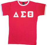 Delta Sigma Theta Ladies Ringer Tee [Red]
