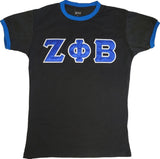 Zeta Phi Beta Ladies Ringer Tee [Black]