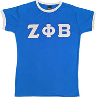 Zeta Phi Beta Ladies Ringer Tee [Blue]