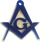 Mason Acrylic Symbol Pin [White/Blue]