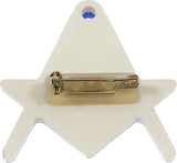 Mason Acrylic Symbol Pin [White/Blue]