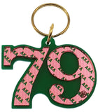 Alpha Kappa Alpha Color Mirror Line #79 Keychain [Green]