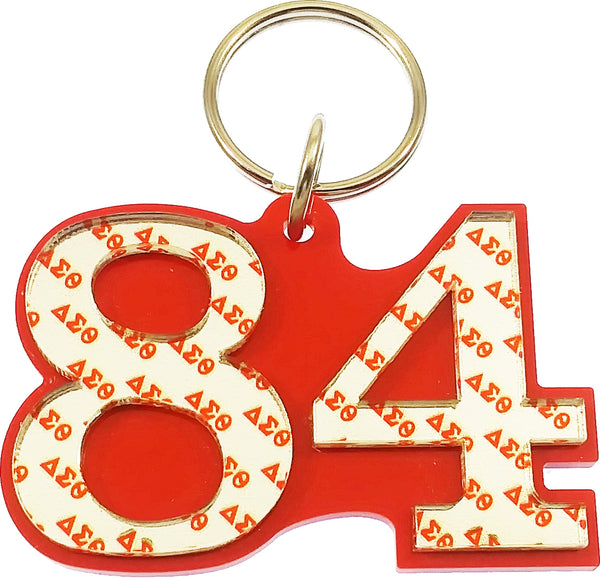 Delta Sigma Theta Line #84 Key Chain [Red]