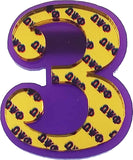 Omega Psi Phi Acrylic Line #3 Pin [Purple/Gold]