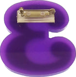 Omega Psi Phi Acrylic Line #3 Pin [Purple/Gold]