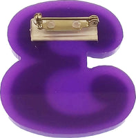 Omega Psi Phi Acrylic Line #3 Pin [Purple/Gold]