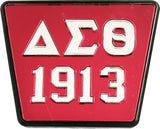 Delta Sigma Theta 1913 Trailer Hitch Cover [Red/Silver]