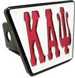 Kappa Alpha Psi Greek Letter Trailer Hitch Cover [Silver/Red]