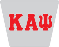 Kappa Alpha Psi Greek Letter Trailer Hitch Cover [Silver/Red]