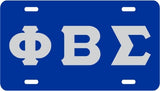 Phi Beta Sigma Classic Mirror License Plate [Blue/Silver]