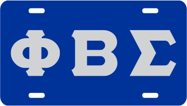 Phi Beta Sigma Classic Mirror License Plate [Blue/Silver]
