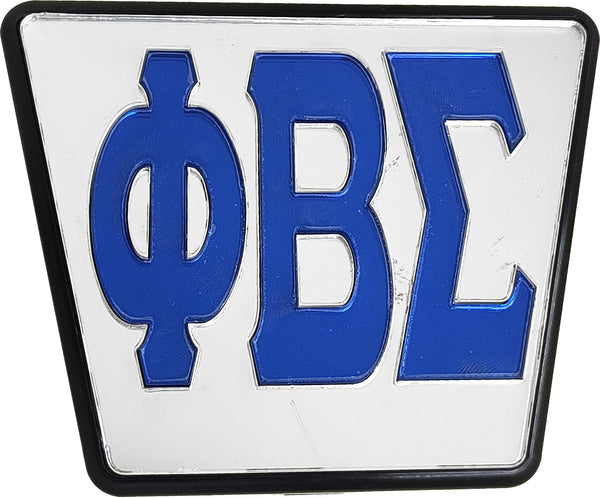 Phi Beta Sigma Greek Letter Trailer Hitch Cover [Silver/Blue]