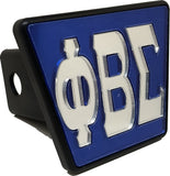 Phi Beta Sigma Greek Letter Trailer Hitch Cover [Blue/Silver]