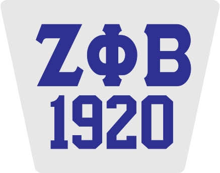 Zeta Phi Beta 1920 Trailer Hitch Cover [Silver/Blue]