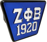 Zeta Phi Beta 1920 Trailer Hitch Cover [Blue/Silver]