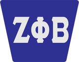 Zeta Phi Beta Greek Letter Trailer Hitch Cover [Blue/Silver]