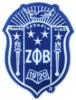 Zeta Phi Beta Crest Chenille Sew-On Patch [Blue]