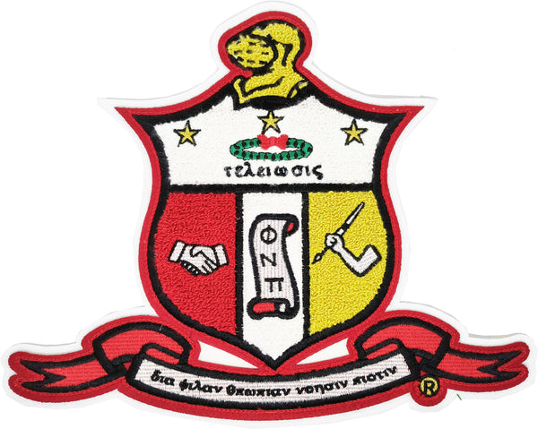 Kappa Alpha Psi Shield Chenille Sew-On Patch [Red]