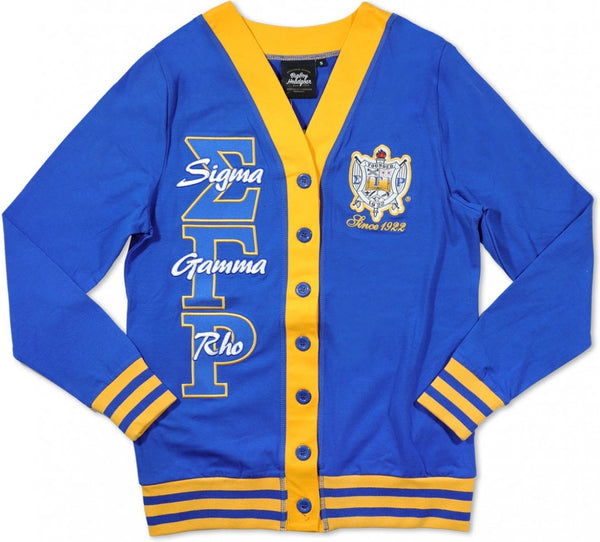 Big Boy Sigma Gamma Rho Divine 9 S11 Light Weight Ladies Cardigan [Royal Blue]