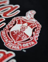 Big Boy Delta Sigma Theta Divine 9 S3 Long Sleeve Ladies Tee [Long Sleeve - Black]