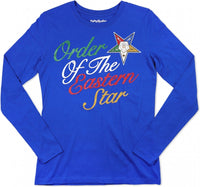Big Boy Eastern Star Divine S3 Long Sleeve Ladies Tee [Long Sleeve - Royal Blue]
