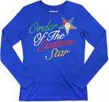 Big Boy Eastern Star Divine S3 Long Sleeve Ladies Tee [Long Sleeve - Royal Blue]