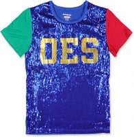 Big Boy Eastern Star Divine S2 Ladies Sequins Tee [Royal Blue]