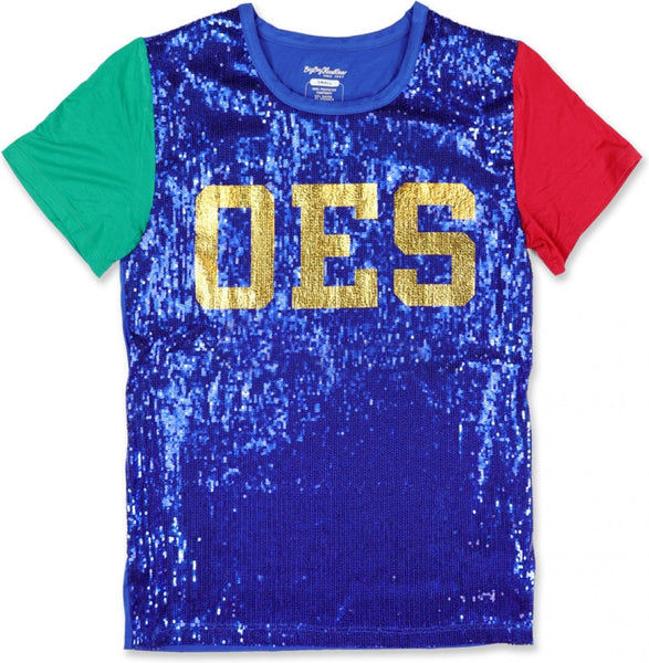 Big Boy Eastern Star Divine S2 Ladies Sequins Tee [Royal Blue]