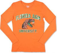 Big Boy Florida A&M Rattlers S3 Womens Long Sleeve Tee [Long Sleeve - Orange]