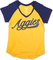 Big Boy North Carolina A&T Aggies S2 Ladies V-Neck Tee [Gold]