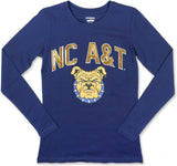 Big Boy North Carolina A&T Aggies S3 Womens Long Sleeve Tee [Long Sleeve - Navy Blue]