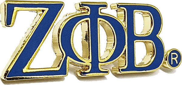 Zeta Phi Beta Classic 3-Letter Lapel Pin [Blue]