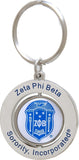 Zeta Phi Beta Spinner Key Ring [Silver]