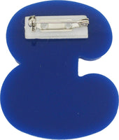Zeta Phi Beta Acrylic Line #3 Pin [Blue/Silver]